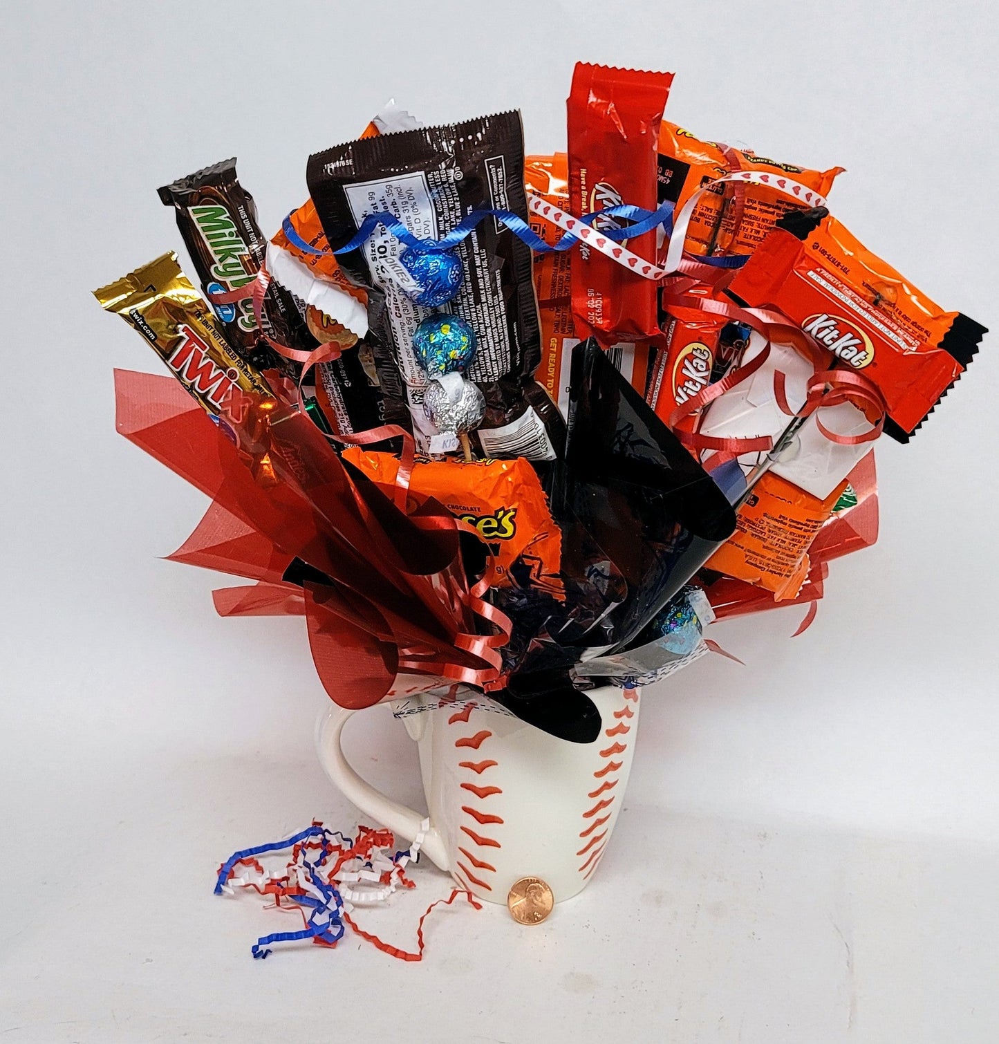 Baseball Candy Mug Bouquet