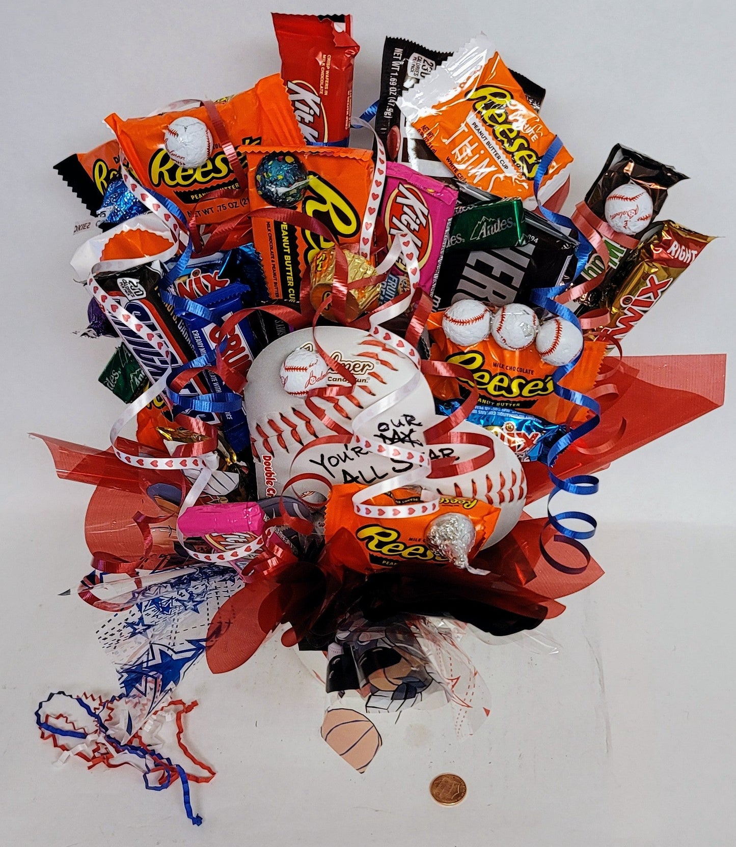 Baseball Candy Mug Bouquet