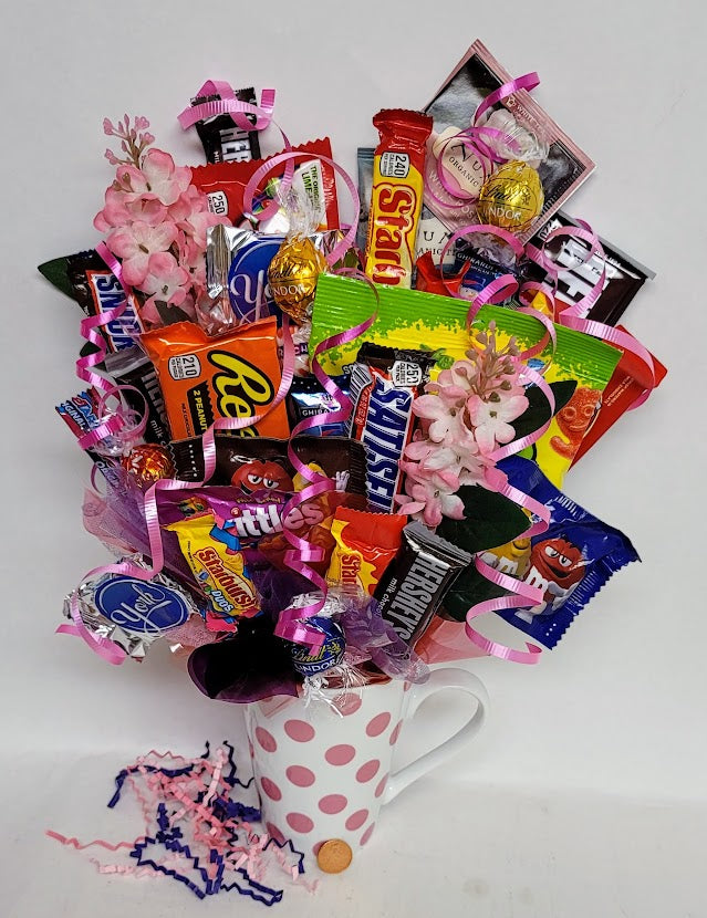 Happy Birthday Mug or Vase Bouquet