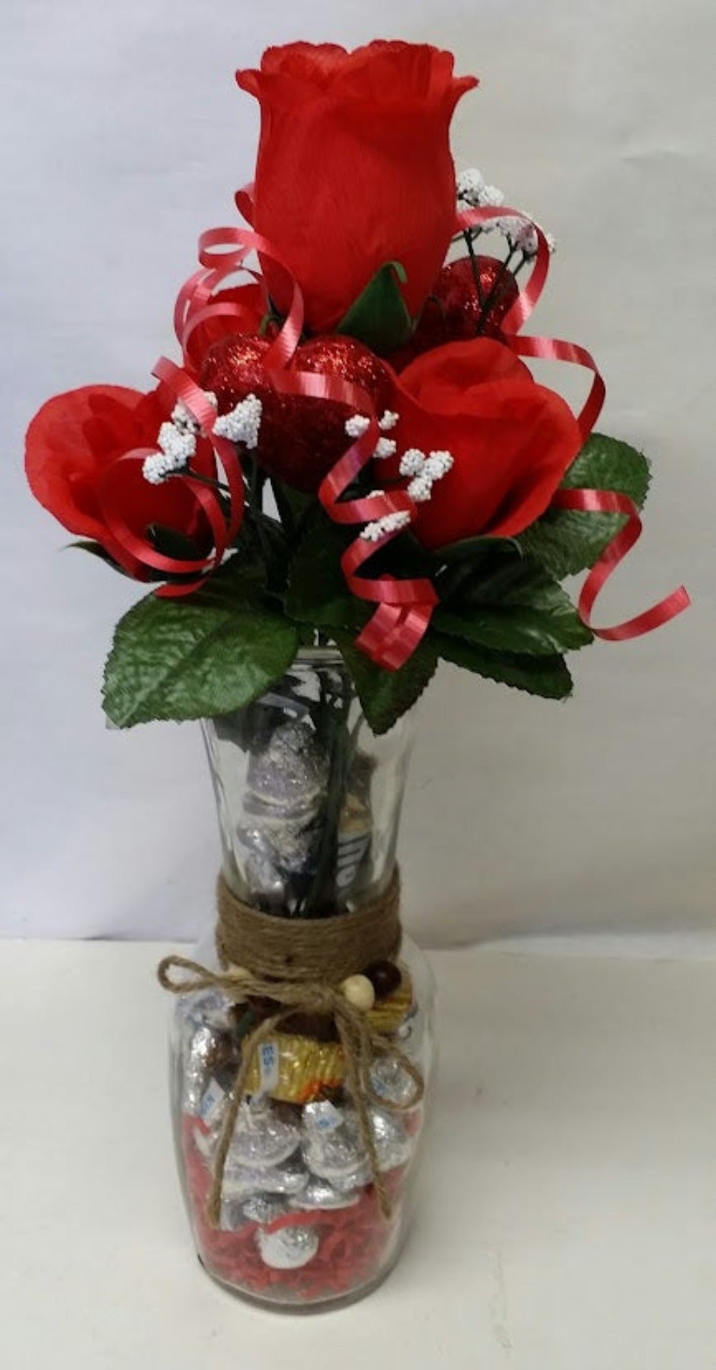Glass Vase Romantic Flower Bouquet