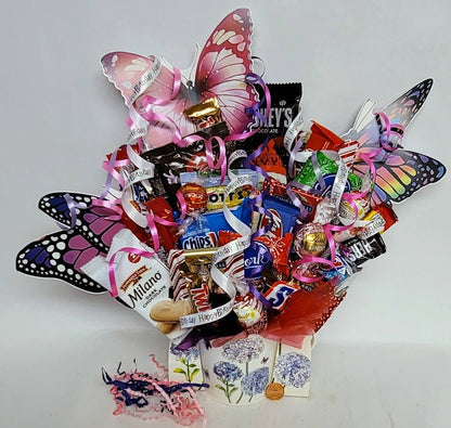 Butterfly Candy Mug Bouquet - Sweet Bouquets Gift Baskets