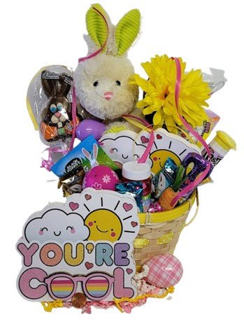 Cool Bunny Gift Basket - Sweet Bouquets Gift Baskets