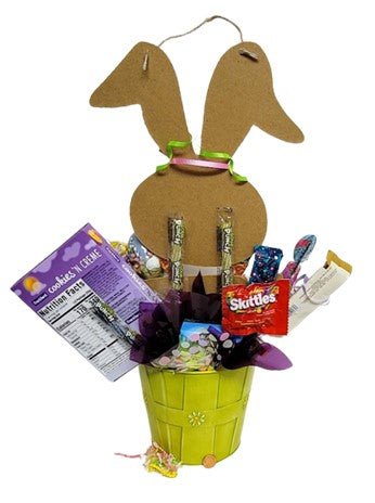 Easter Bunny Plaque Basket - Sweet Bouquets Gift Baskets