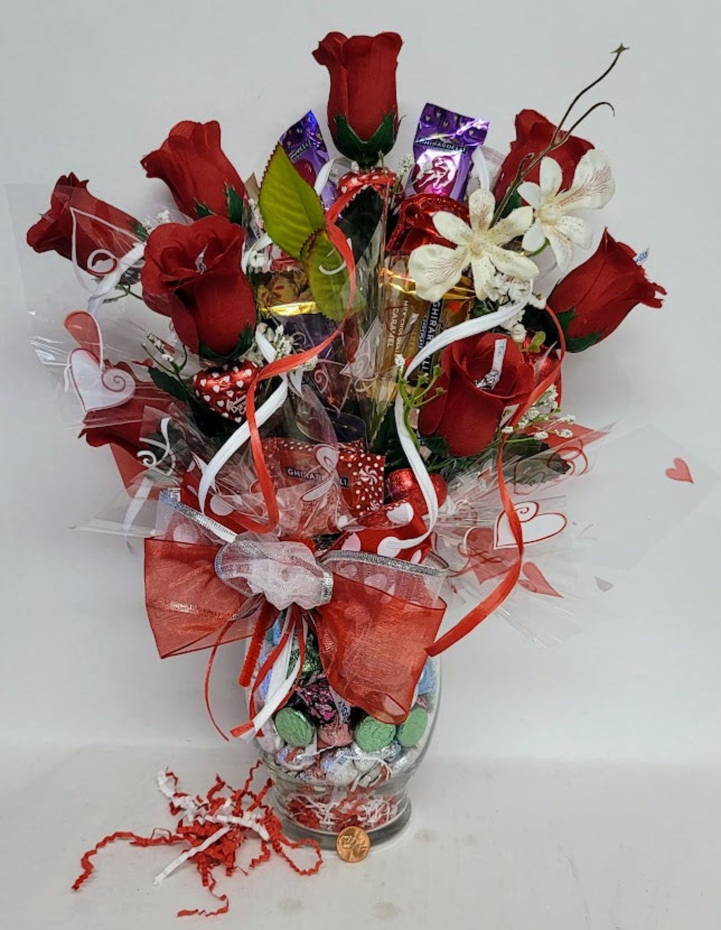 Glass Vase Romantic Flower Bouquet