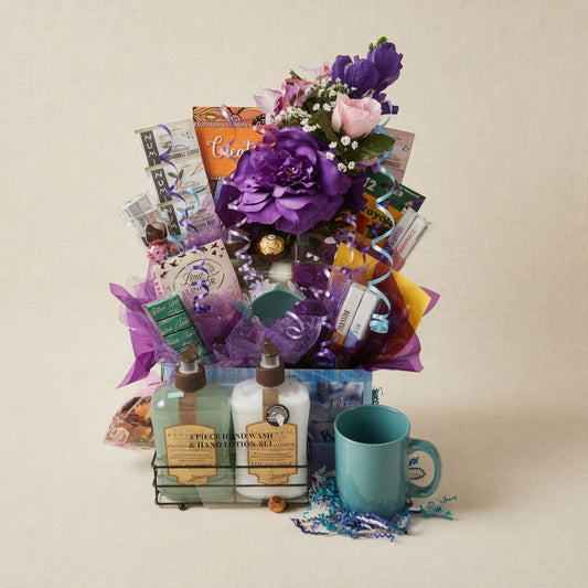 Purple Floral Spa & Gourmet Tranquil Bouquet