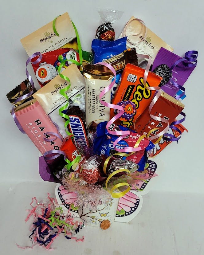 Butterfly Candy Mug Bouquet - Sweet Bouquets Gift Baskets