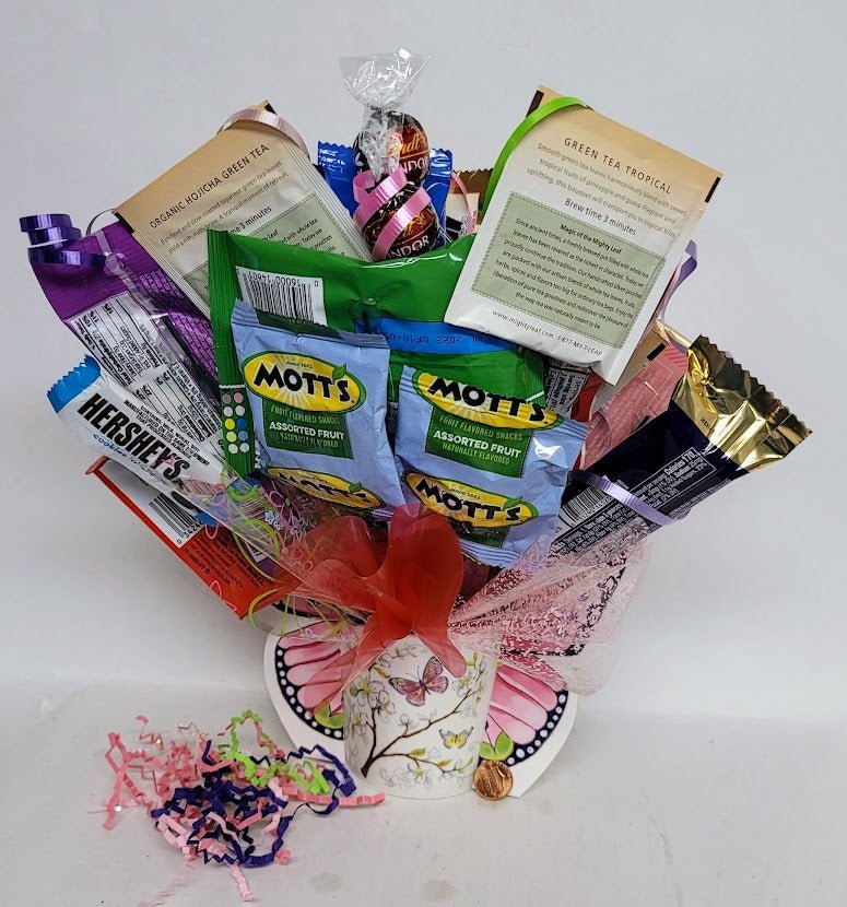 Butterfly Candy Mug Bouquet - Sweet Bouquets Gift Baskets